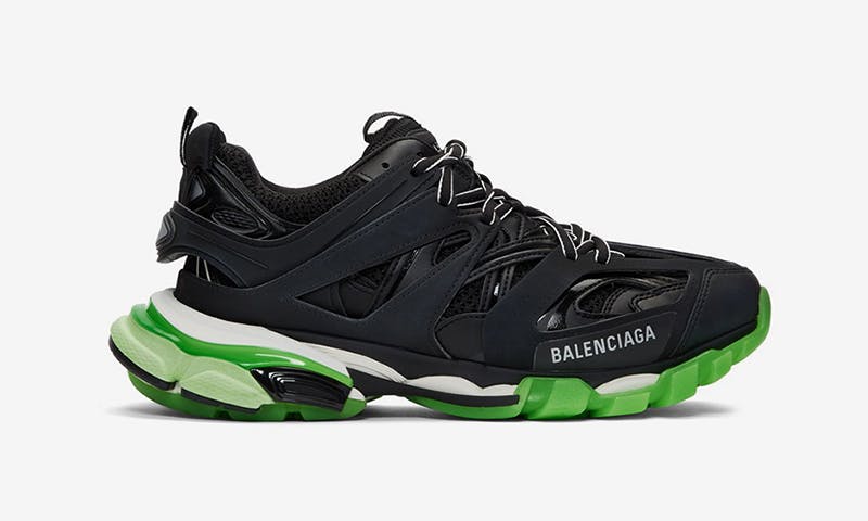black and neon green balenciaga
